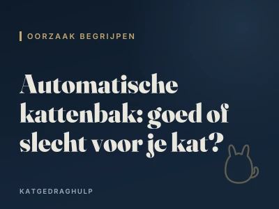 Automatische kattenbak: goed of slecht voor je kat?