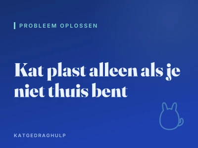 Kat plast alleen als je niet thuis bent