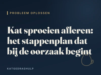 Kat sproeien afleren: het stappenplan dat bij de oorzaak begint